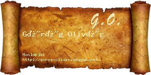 Görög Olivér névjegykártya