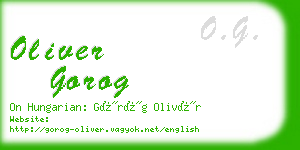 oliver gorog business card